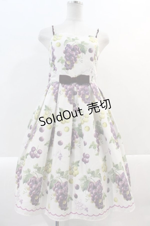 画像1: Emily Temple cute / Lady Grapesキャミソールワンピース  アイボリーＸパープル I-25-02-07-062-ET-OP-HD-ZI (1)