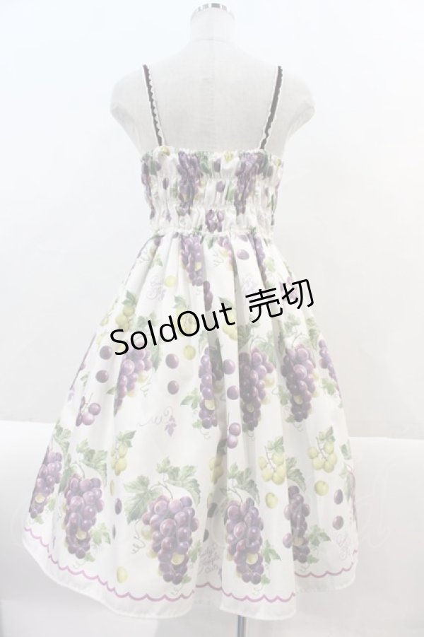 画像2: Emily Temple cute / Lady Grapesキャミソールワンピース  アイボリーＸパープル I-25-02-07-062-ET-OP-HD-ZI (2)