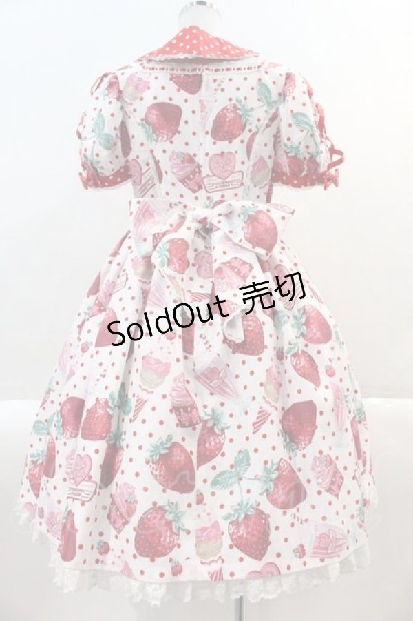 画像2: Angelic Pretty / Fresh Strawberry Dinerワンピース  赤 I-25-02-09-044-AP-OP-HD-ZY (2)