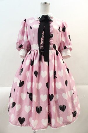 画像: Angelic Pretty / Dolly Heartワンピース  ピンク I-25-02-09-047-AP-OP-HD-ZY