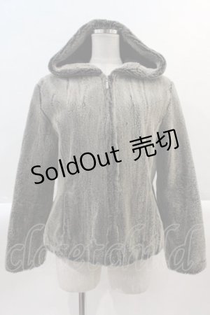 画像: INGEBORG / フェイクファーショートジャケット M グレー I-25-02-09-073-LO-JA-HD-ZT-C018