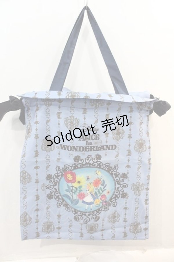 画像1: axes femme / ALICE in WONDERLANDリボントートバッグ  サックス I-25-02-09-094-AX-BG-HD-ZT208 (1)