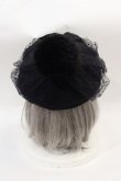 画像2: Angelic Pretty / Doll's Ribbonベレー  黒 I-25-02-09-107-AP-AC-HD-ZT-K011 (2)