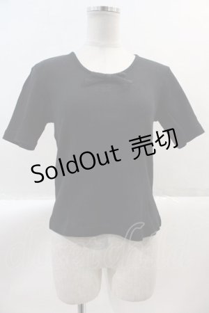 画像: INGEBORG / ロゴ刺繍リブ半袖Tシャツ  ブラック I-25-02-09-036-LO-TS-HD-ZI