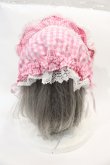 画像3: BABY,THE STARS SHINE BRIGHT / Sweet Gingham Dollボンネット  ピンクＸ白 I-25-02-11-095-BA-AC-HD-ZI (3)