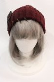 画像1: Ozz Croce / モチーフ付きニット帽  ボルドー I-25-02-11-112-OO-AC-HD-ZT437 (1)