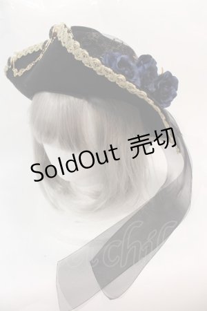 画像: ALICE and the PIRATES / Prince of precious stoneハット  黒Ｘ紫 I-25-02-11-113-PA-AC-HD-ZI