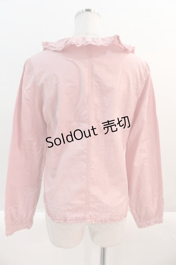 画像2: PINK HOUSE / フリル襟刺繍&レースブラウス  ピンク I-25-02-11-025-LO-BL-HD-ZT040 (2)