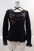 画像1: Angelic Pretty / トウィンクルネックレスプリントカットソー  クロ I-25-03-02-005-AP-TO-HD-ZI (1)