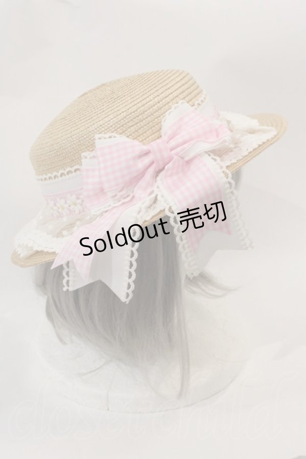 画像2: Angelic Pretty / マーガレットドールストローハット  アイボリー I-25-03-02-056-AP-AC-HD-ZI (2)