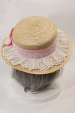 画像3: Angelic Pretty / HAT LovelyマルグリットストローHAT  ピンク I-25-03-02-057-AP-AC-HD-ZI (3)