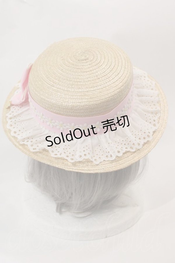 画像3: Angelic Pretty / HAT LovelyマルグリットストローHAT  ピンク I-25-03-02-057-AP-AC-HD-ZI (3)