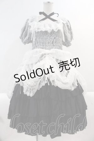 画像: Vallee lys / Mellow Melody Dress  黒Ｘ白 I-25-03-02-023-EL-OP-HD-ZI