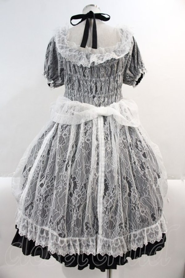 画像2: Vallee lys / Mellow Melody Dress  黒Ｘ白 I-25-03-02-023-EL-OP-HD-ZI (2)