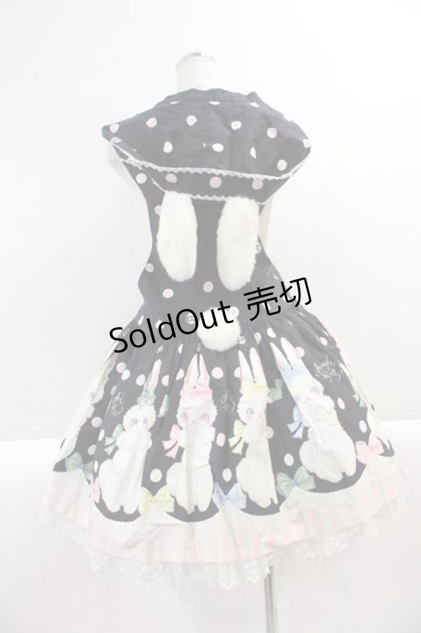 画像2: Angelic Pretty / マシュマロバニーサロペット  黒 I-25-03-02-027-AP-OP-HD-ZI (2)
