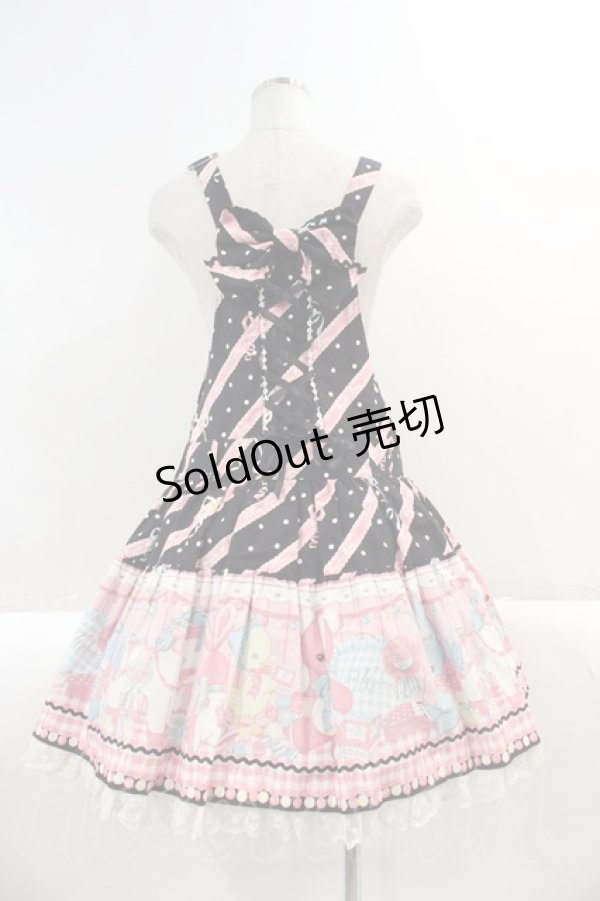 画像2: Angelic Pretty / MELODY TOYSサロペット(2014)  黒 I-25-03-02-029-AP-OP-HD-ZI (2)