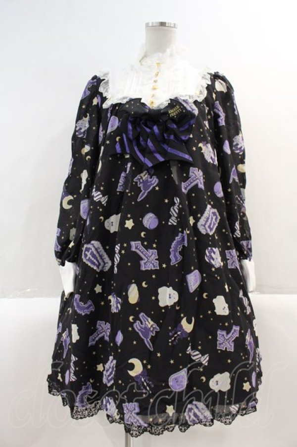 画像1: Angelic Pretty / Halloween Treatsワンピース  黒 I-25-03-02-033-AP-OP-HD-ZI (1)