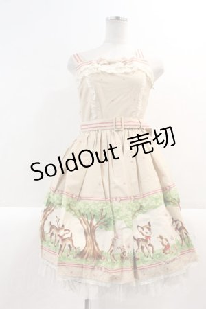 画像: Innocent World / 子鹿ジャンパースカート  生成り I-25-03-02-035-IW-OP-HD-ZI