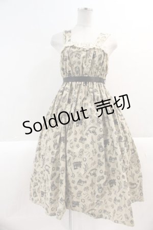 画像: Physical Drop / ウィンタースペシャルワンピースセット【おもちゃ柄】  生成りＸ黒 I-25-03-02-036-LO-OP-HD-ZI