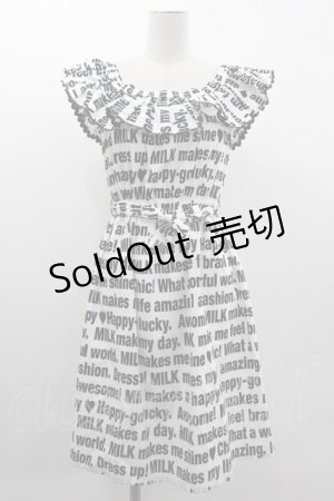 画像: MILK / Messageサンドレス  ブラックプリント I-25-03-05-047-ML-OP-HD-ZI