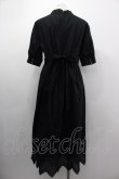 画像2: Jane Marple / Monogram-lace Clara dress  ブラック I-25-03-05-057-JM-OP-HD-ZI (2)