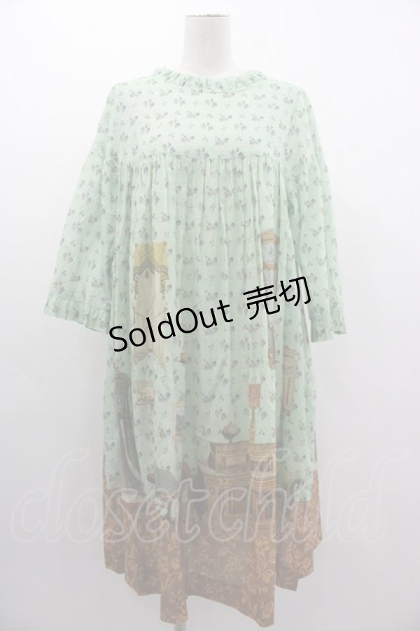 画像1: Jane Marple / Drawing room tunic dress  ミント I-25-03-05-061-JM-OP-HD-ZI (1)