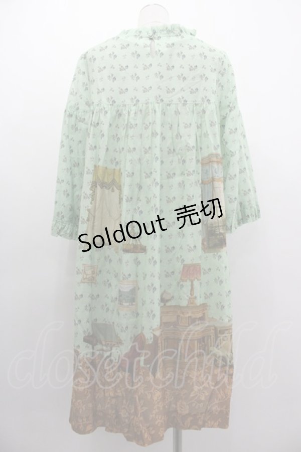 画像2: Jane Marple / Drawing room tunic dress  ミント I-25-03-05-061-JM-OP-HD-ZI (2)