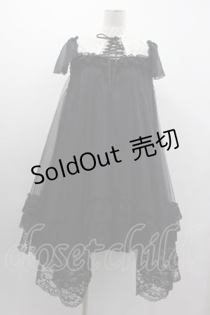 画像: MRcorset /エンジェルウィングチュールワンピース  黒Ｘ白 I-25-03-05-072-EL-OP-HD-ZI