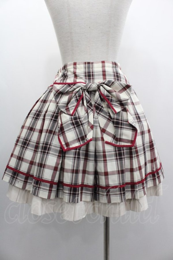 画像2: Angelic Pretty / タータンチェックレッスンスカート  アイボリーチェック I-25-03-05-083-AP-SK-HD-ZI (2)