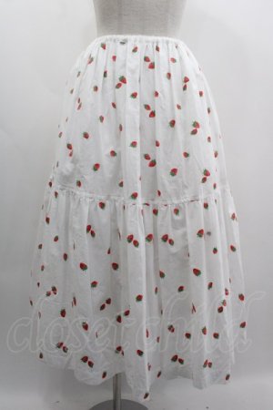 画像: Jane Marple / Very berries embroidery skirt  ホワイト I-25-03-05-089-JM-SK-HD-ZI