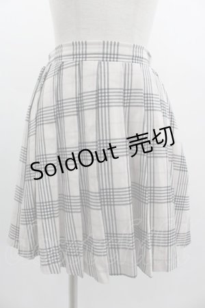 画像: Jamieエーエヌケー / チェックスカート  アイボリーＸ黒チェック I-25-03-05-092-LO-SK-HD-ZI