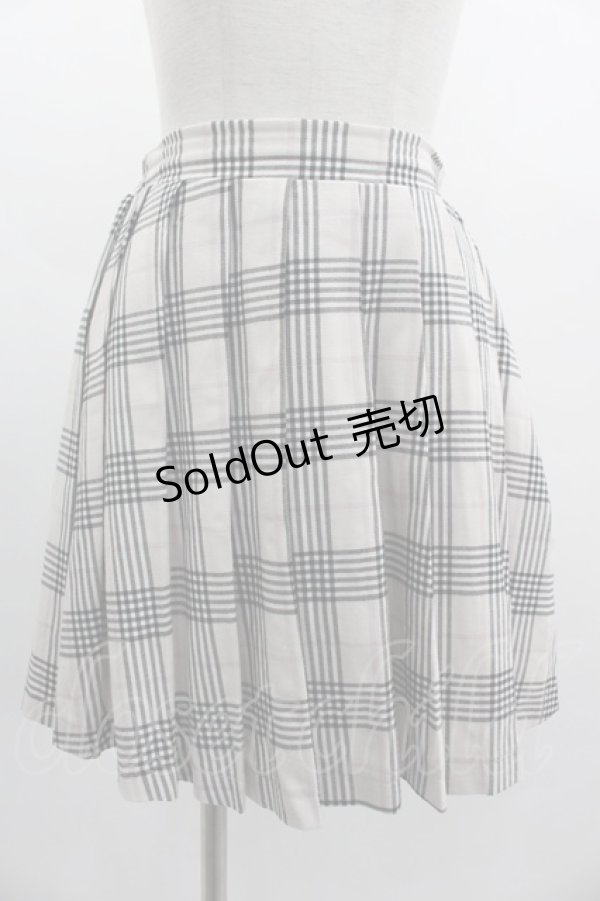 画像1: Jamieエーエヌケー / チェックスカート  アイボリーＸ黒チェック I-25-03-05-092-LO-SK-HD-ZI (1)