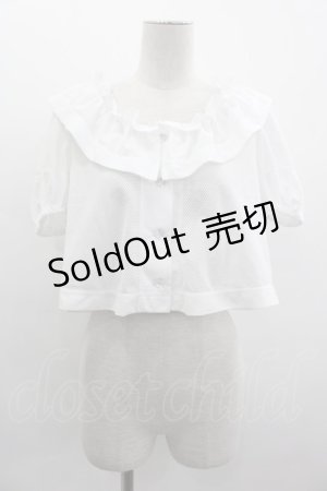画像: MILK / プチロックブラウス  白 I-25-03-05-003-ML-BL-HD-ZI