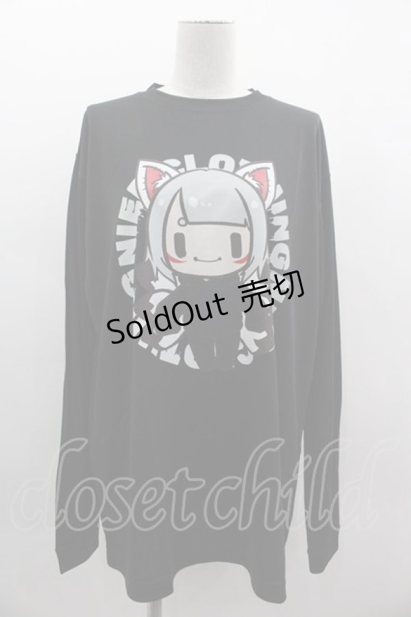 画像1: NieR Clothing / 擬人化九尾カットソー XL 黒Ｘ白Ｘ赤 I-25-03-05-023-PU-TO-HD-ZI (1)