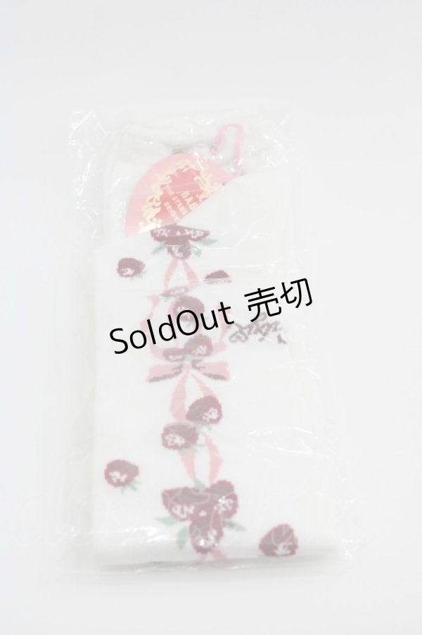画像1: BABY,THE STARS SHINE BRIGHT / Strawberry Rose Bouquetオーバーニーソックス  白 I-25-03-08-068-BA-ZA-HD-ZI (1)