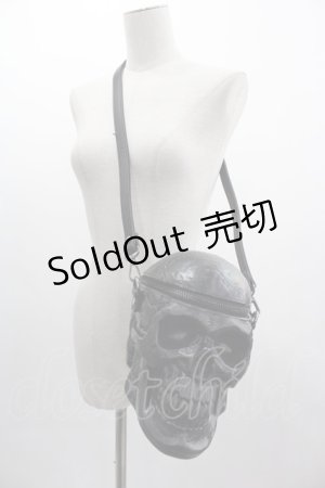 画像: KILL STAR / Grave Digger Skull Handbag  黒 I-25-03-08-006-SL-BG-HD-ZI