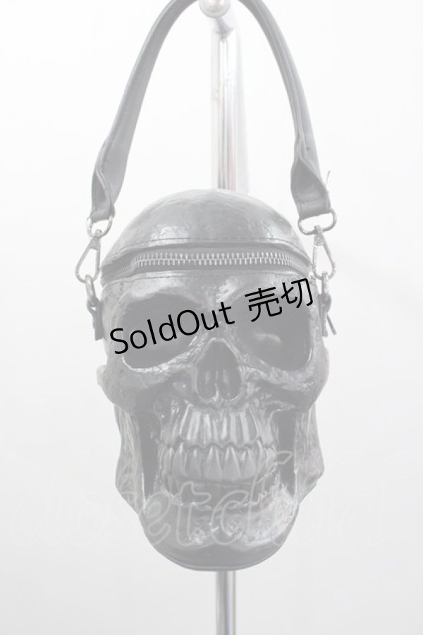 画像2: KILL STAR / Grave Digger Skull Handbag  黒 I-25-03-08-006-SL-BG-HD-ZI (2)