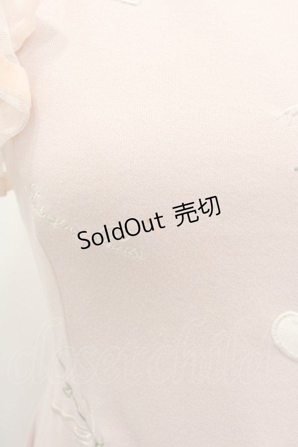画像2: LIZ LISA / ハート&ローズ刺繍ワンピース  ピンクＸ白 I-25-03-08-103-LO-OP-HD-ZI (2)