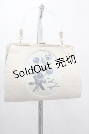 画像: an another angelus / ローズ刺繍クリアハンドルバッグ  ブルー I-25-03-08-008-CA-BL-HD-ZI