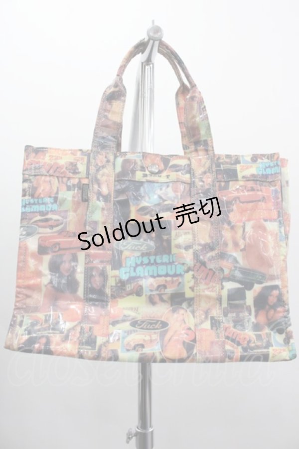 画像1: HYSTERIC GLAMOUR / パッチワークプリントビニールバッグ  ピンクＸ白Ｘ黒 I-25-03-08-009-PU-ZA-HD-ZI (1)