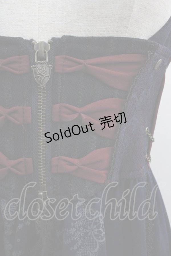 画像3: Ozz oneste / 額縁プリントロングビスチェ  ネイビーＸ赤 I-25-03-12-061-OO-ZA-HD-ZI (3)