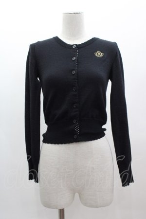 画像: Angelic Pretty / クラウン刺繍ニットカーディガン  黒Ｘゴールド I-25-03-12-008-AP-TO-HD-ZI