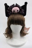 画像1: 告白気球（海外ロリータブランド） / クロミカチューシャ  黒ｘピンク I-25-03-12-107-LO-AC-HD-ZI (1)