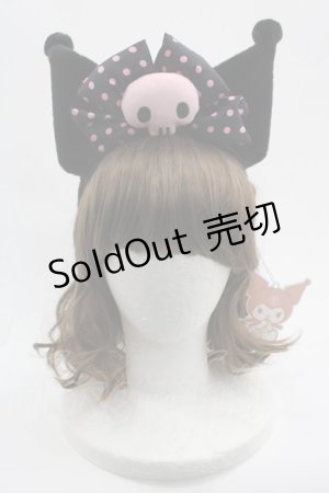 画像: 告白気球（海外ロリータブランド） / クロミカチューシャ  黒ｘピンク I-25-03-12-107-LO-AC-HD-ZI