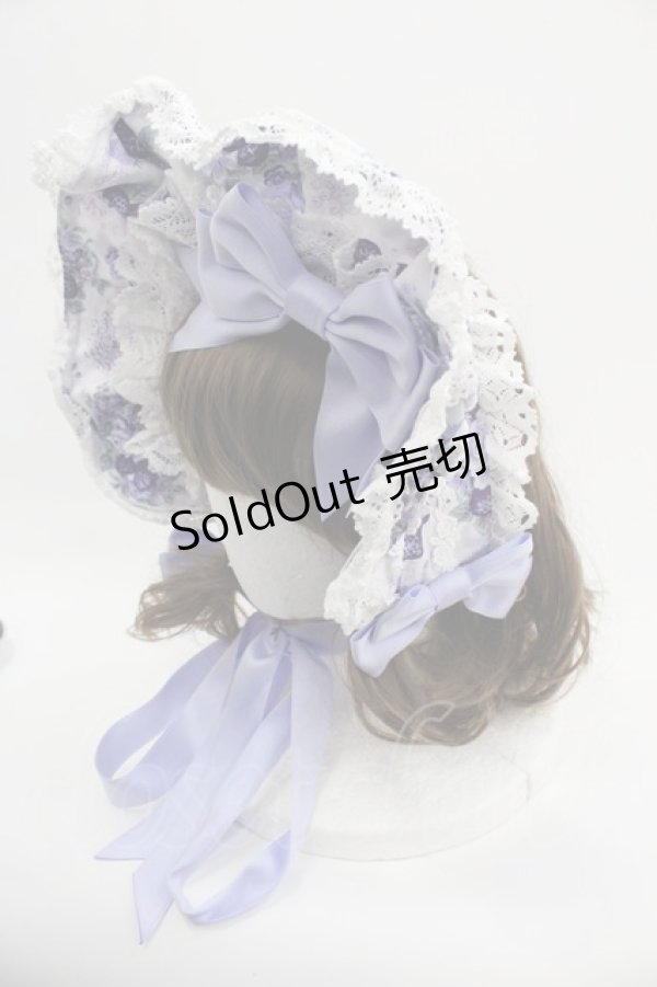 画像1: BABY,THE STARS SHINE BRIGHT / シュガーブーケ〜永遠の乙女の憧れ〜柄ボンネット  ラベンダー I-25-03-12-108-BA-AC-HD-ZI (1)