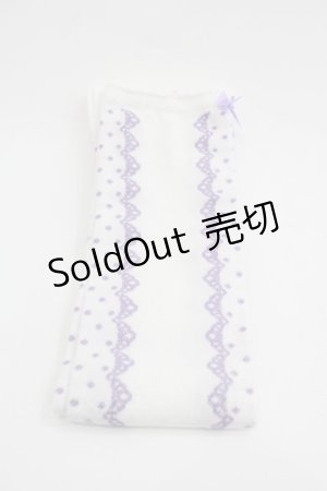 画像: BABY,THE STARS SHINE BRIGHT / スウィートDotオーバーニーソックス  白Ｘラベンダー I-25-03-12-122-BA-ZA-HD-ZI