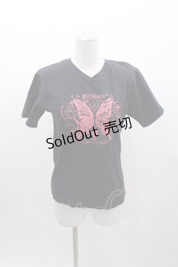 画像1: PUTUMAYO / 蝶プリントTシャツ  黒Ｘ赤 I-25-03-12-022-PT-TO-HD-ZI (1)