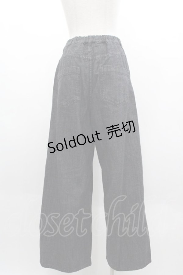 画像2: Candy Stripper / LACY RIBBON DENIM PANTS 2 黒ブラック I-25-03-15-073-PU-PA-HD-ZI (2)