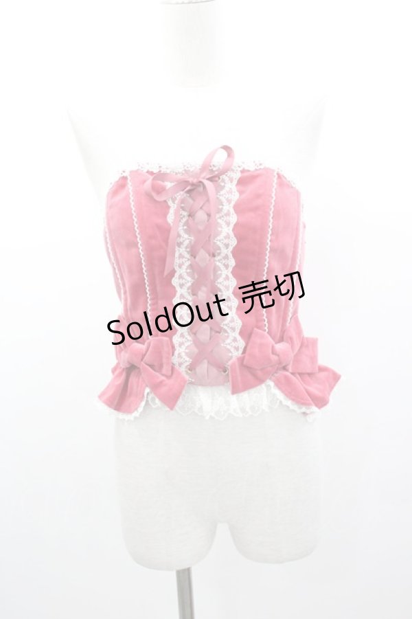 画像1: Angelic Pretty / エレガント別珍ビスチェ  ピンク I-25-03-15-082-AP-JA-HD-ZI (1)