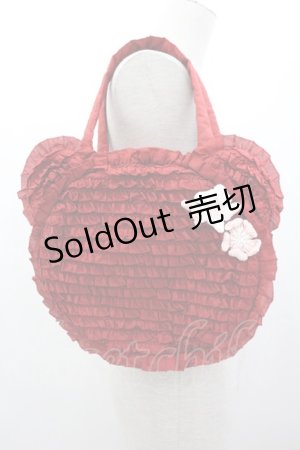 画像: PINK HOUSE / Teddyシルエットフリルバッグ  赤 I-25-03-15-091-LO-BG-HD-ZI